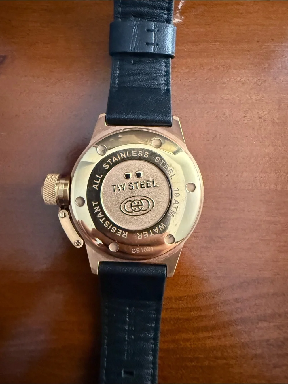 TW Steel Gold Case Black Dial CEO Canteen Watch